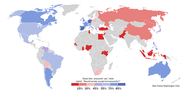 Tolerance Of Homosexuality A World Divided Mappenstance