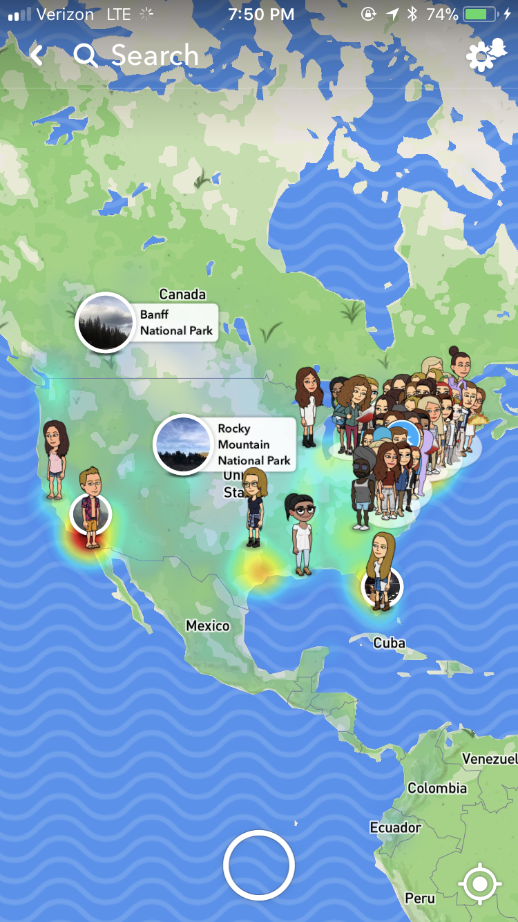 snap map not working