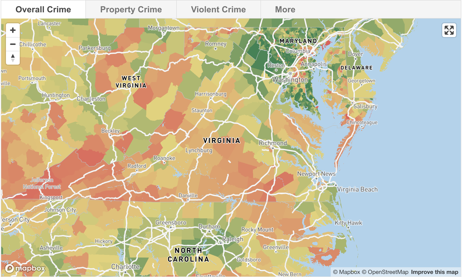 Map of the Week Richmond VA & Virginia Crime Mappenstance.