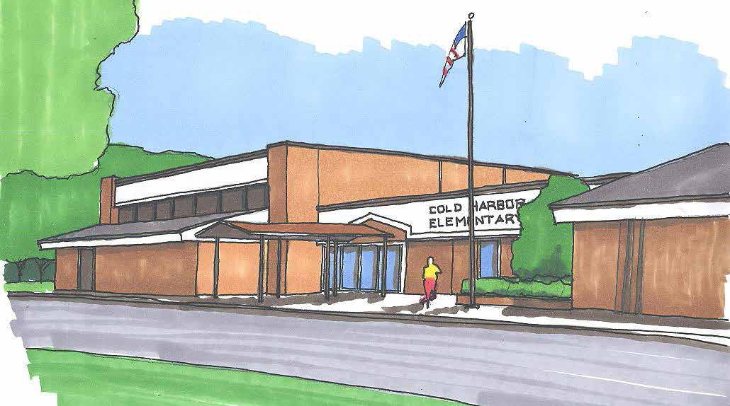 Drawing of Cold Harbor Elementary School