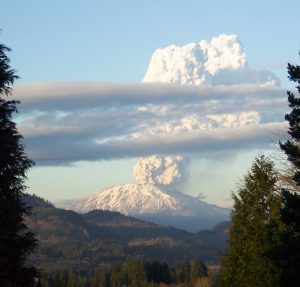 Mount St. Helens Erupting