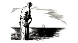 Rockwell Kent's illustration for "Loomings," Chapter 1 of Moby Dick.