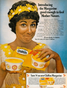 Mother nature advertisement for Chiffon Margarine