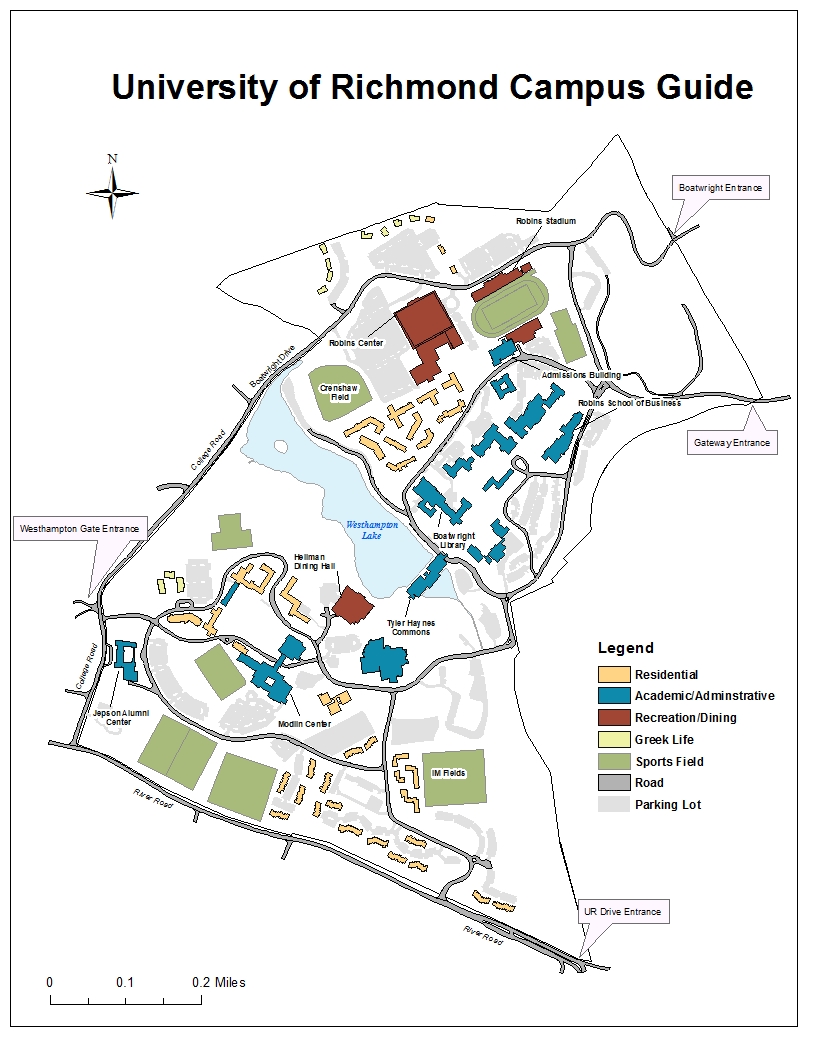 University Of Richmond Campus Map University Of Richmond Campus Map | Ken's Geovismaps Blog