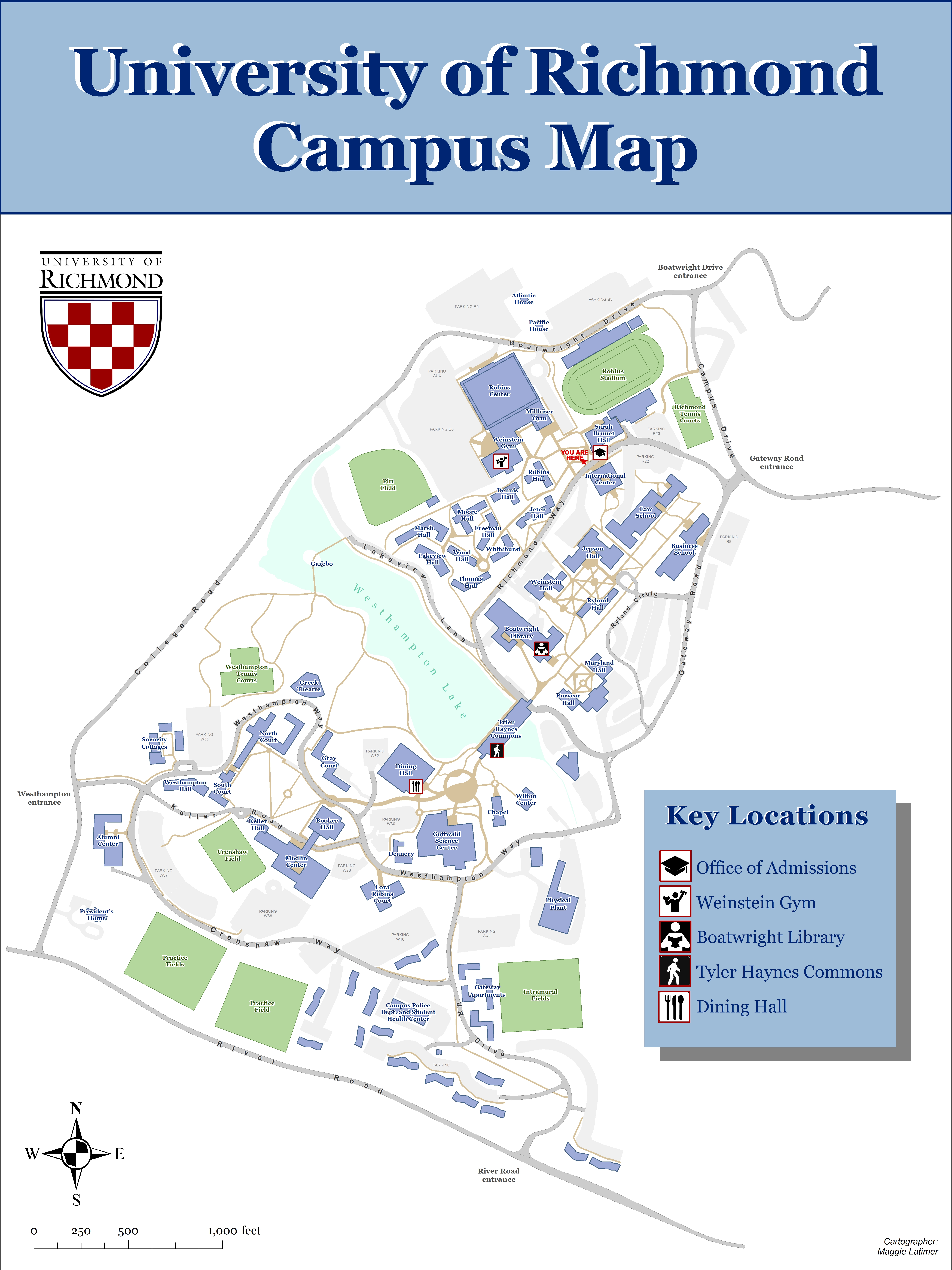 university of richmond campus map Large Campus Map Maggie S Geovismaps Blog university of richmond campus map