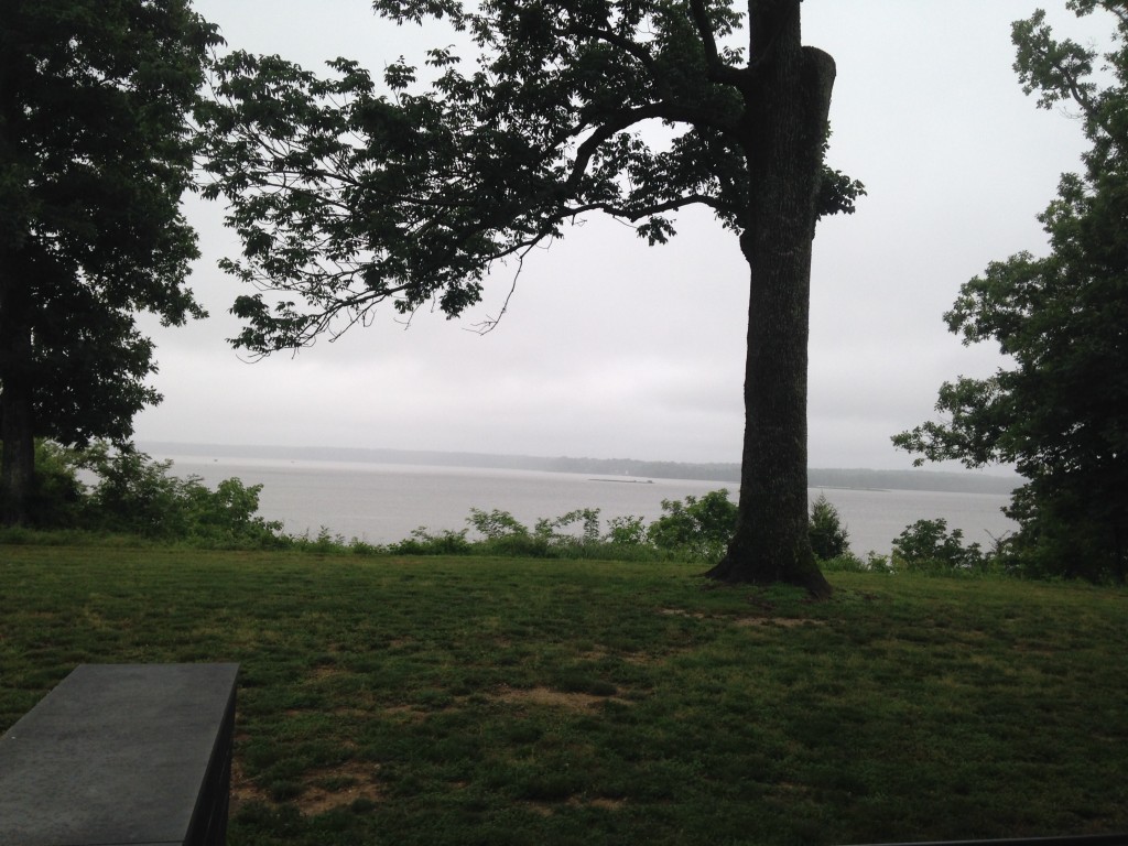 View of the James River from the VCU Rice Rivers Center's Education Building.