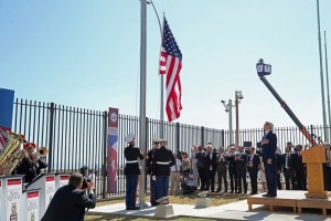 The United States flag being raised at the embassy in Havana, Cuba (August 14, 2015).