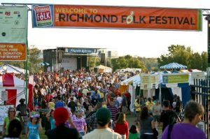 The Richmond Folk Festival attracted over 125,000 people.