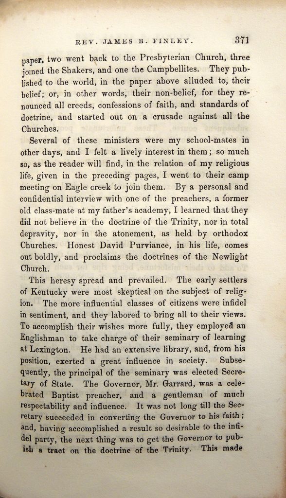 Excerpts from the Autobiography of Rev. James B. Finley (ca. 1808 ...