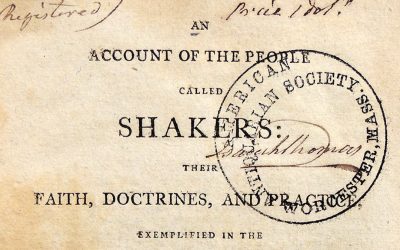 Excerpt from Thomas Brown’s Account of the People Called Shakers (ca. 1805)