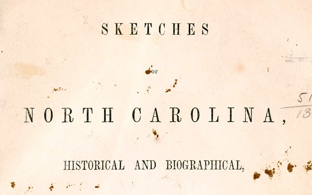 Excerpt from William Henry Foote’s Sketches of North Carolina (ca. 1804)