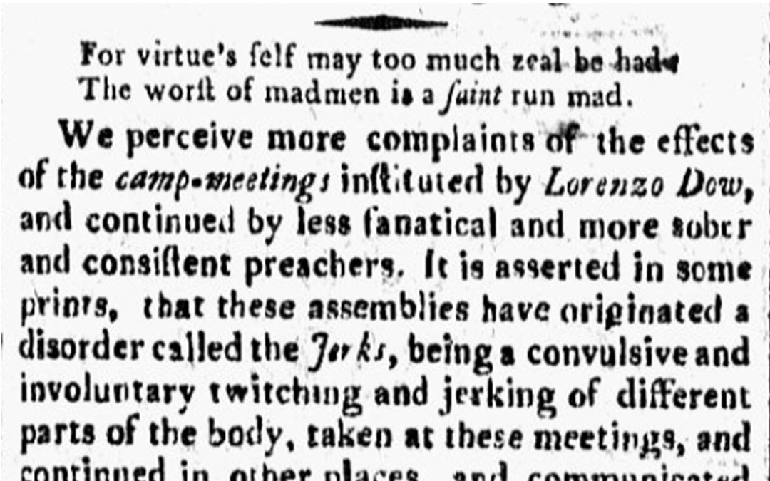 Newspaper Article from the Hudson, New York, Bee (November 6, 1804)
