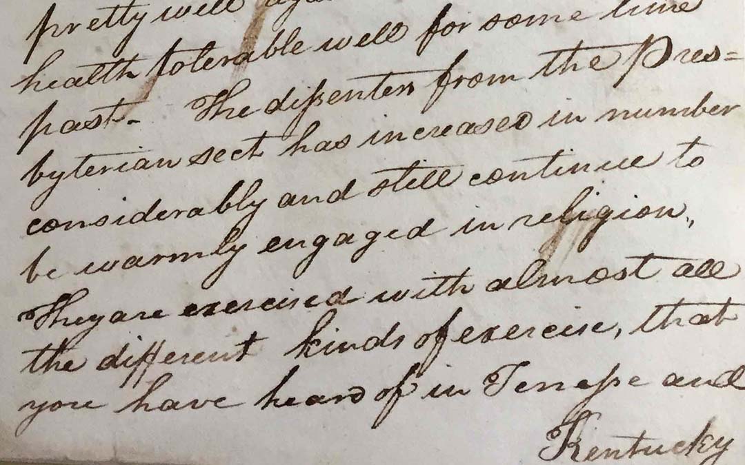 Letter from Samuel M. Wallace to Anne “Nancy” Fleming (November 2, 1804)