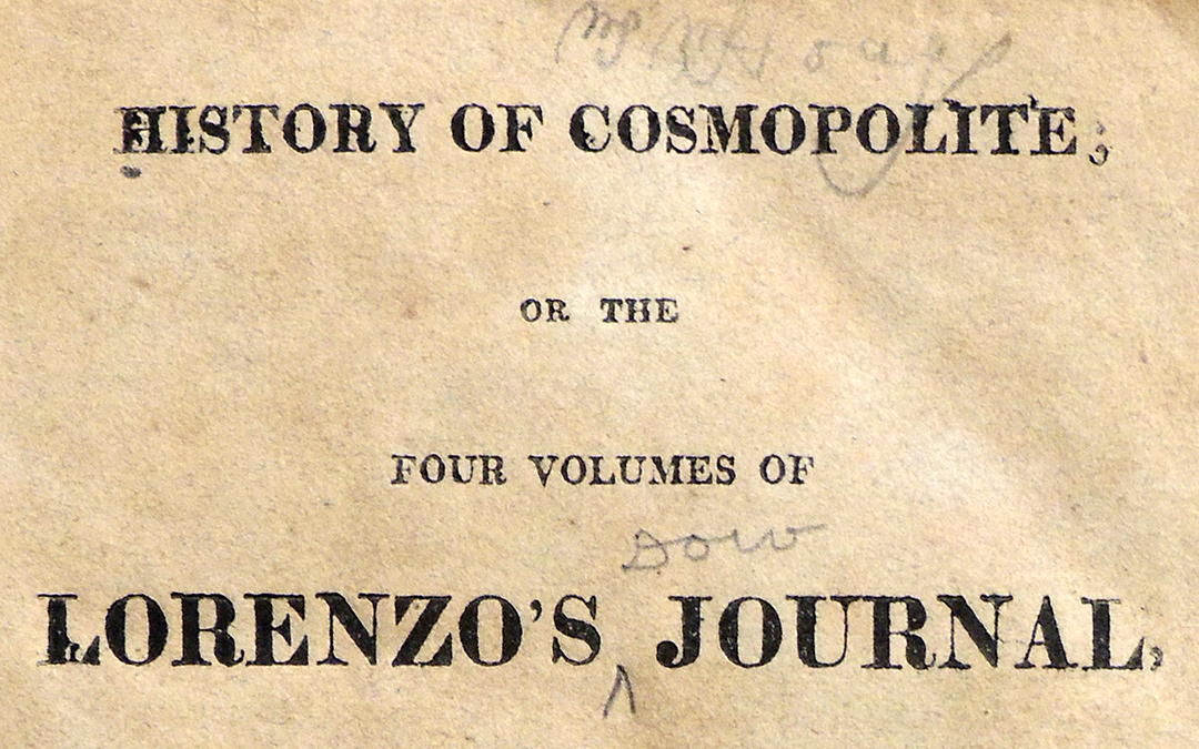 Excerpts from Lorenzo Dow’s History of Cosmopolite (October 1–19, 1804)