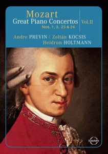 We have many recordings of Mozart's Piano Concertos. (This one happens to be on DVD.)