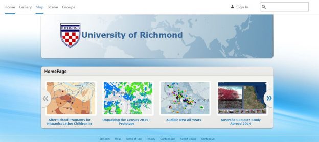 https://urichmond.maps.arcgis.com/home/index.html