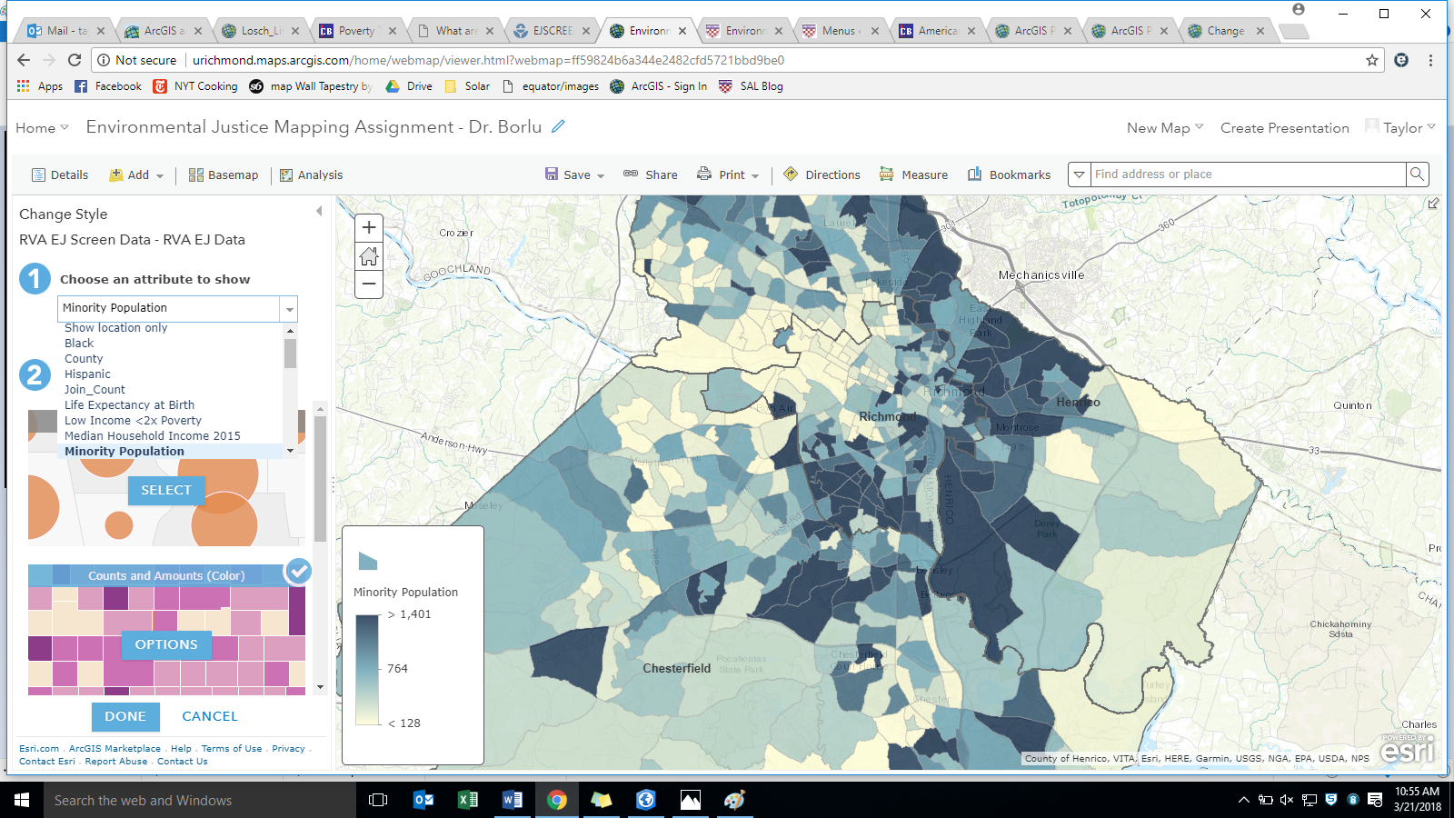 Richmond Va Gis Map Environmental Justice Mapping Activity | Spatial Analysis Lab At University  Of Richmond