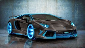 Lamborghini aventador black velg light